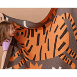 Surprised Tiger Knit Midi Blanket