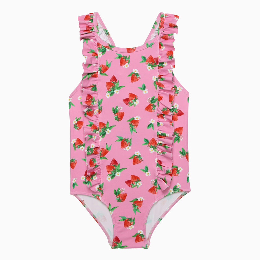 Frill Swimsuit in Strawberry