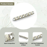 Halo Luxe Crystal Satin Clip - Ivory