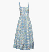 The Margot Dress - Blue Corsica Paisley