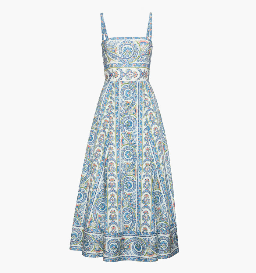 The Margot Dress - Blue Corsica Paisley