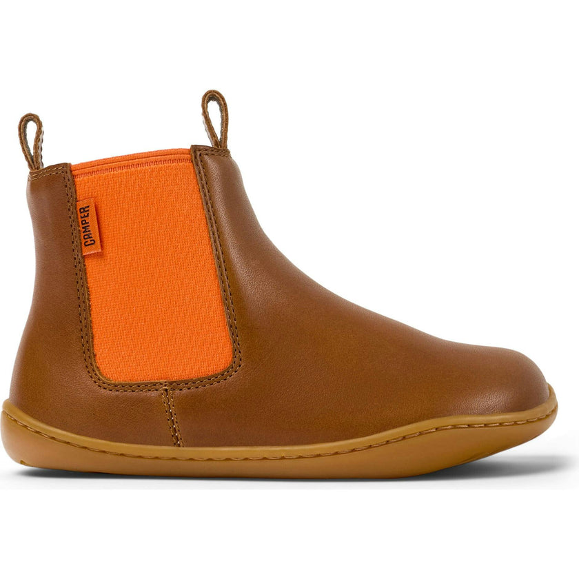 Kids Peu Leather Boots, Brown