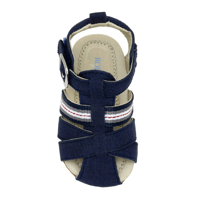 Stuart Navy Canvas Sandal
