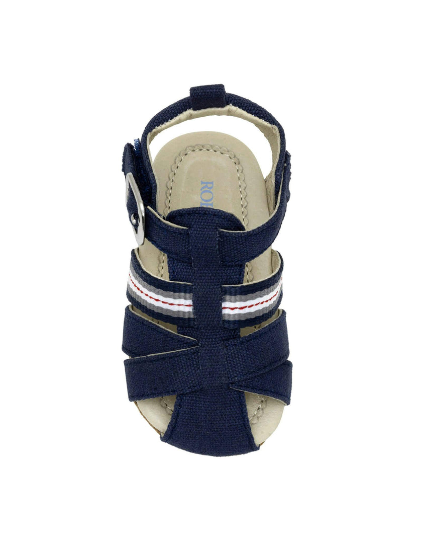 Stuart Navy Canvas Sandal