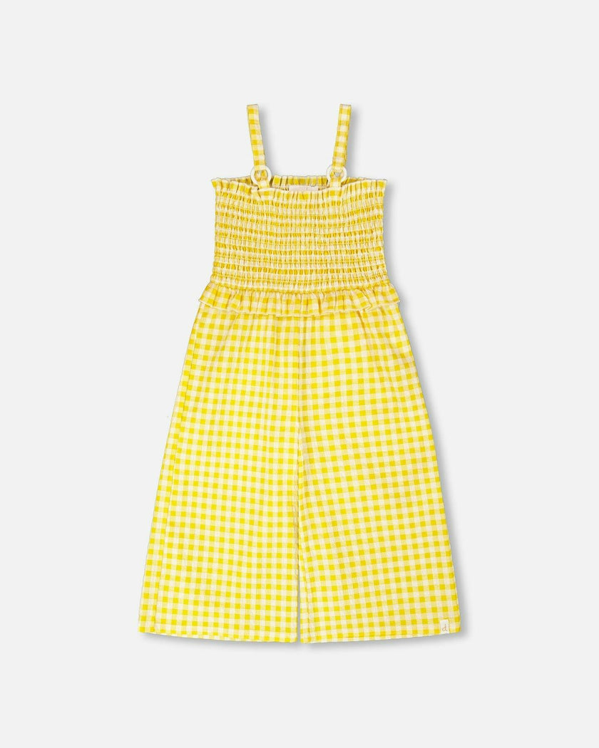 Capri Jumpsuit With Smocking