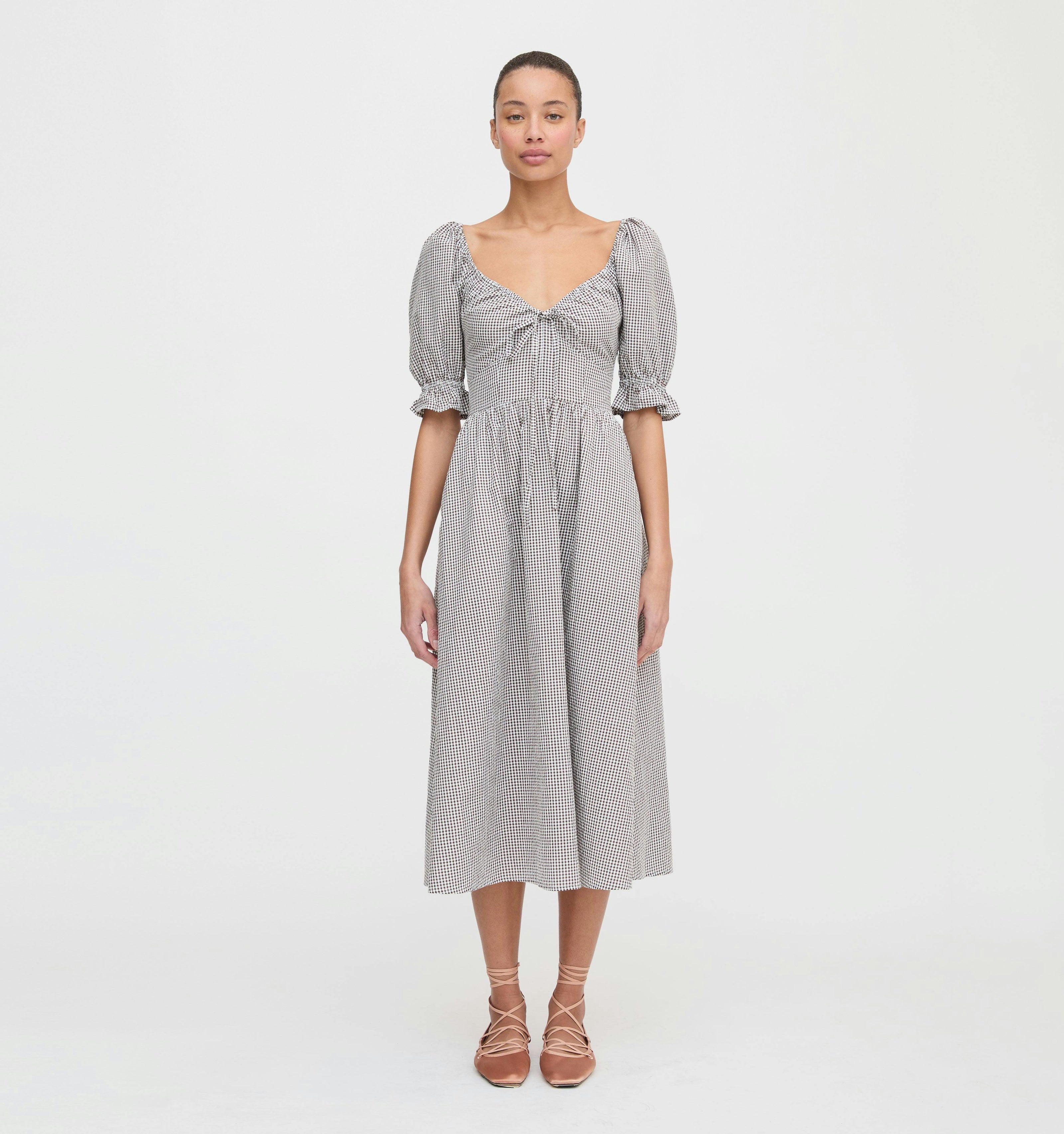 The Ophelia Dress - Chocolate Gingham