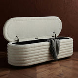 Jaymie Boucle Storage Bench
