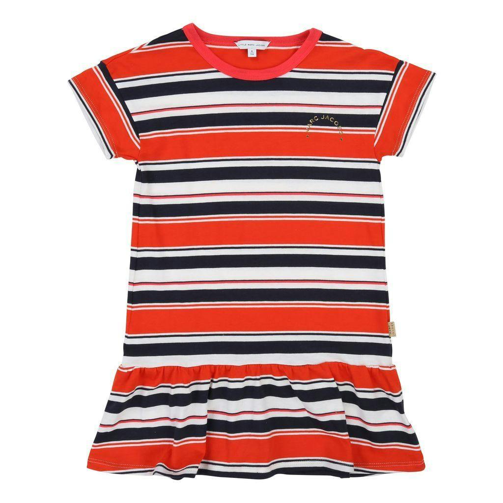 Orange Navy Strapped Dress