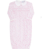 Pink Cheetah Print Smocked Gown