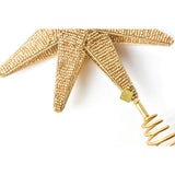 Gold Beaded Star Large Tree Topper