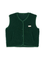 merino wool vest - moss