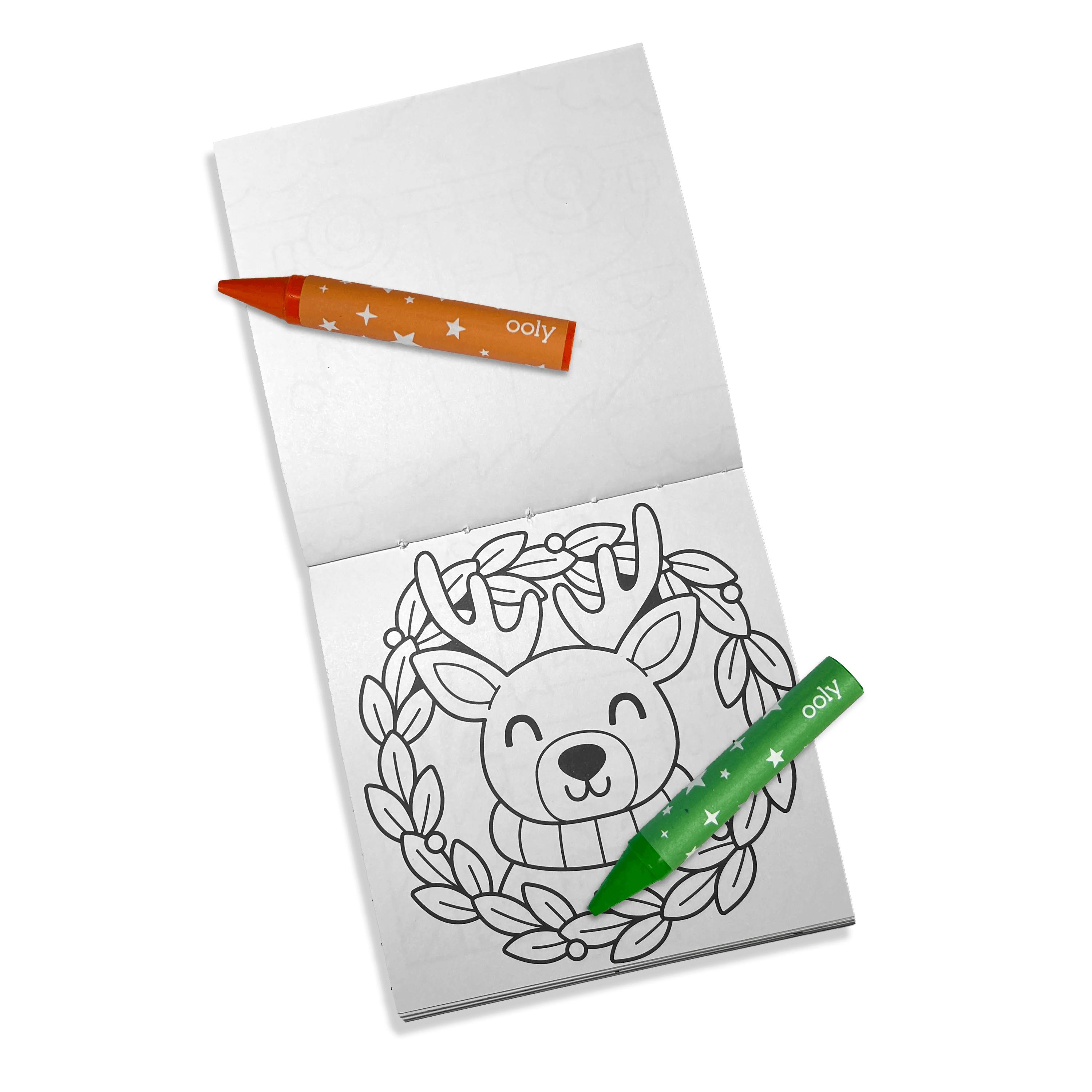 Carry-Along! Coloring Book and Crayon Set - Frosty Fun - Set of 9 Crayons