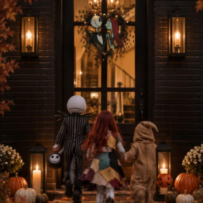 Disney® Jack Skellington and Sally Halloween Wreath Pre-Lit