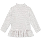 Printed Velour Half Zip Top with Flower Pull