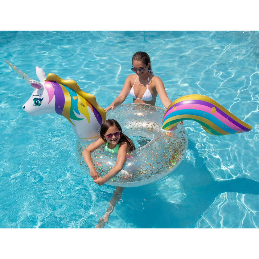 3' x 2'2" Inflatable LED Glitter Ring Float