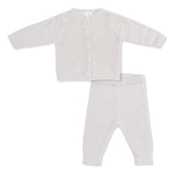 Chenille - Natural Button Down Cardigan 4 Piece Set