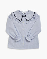 Isoline Blouse Navy Minicheck