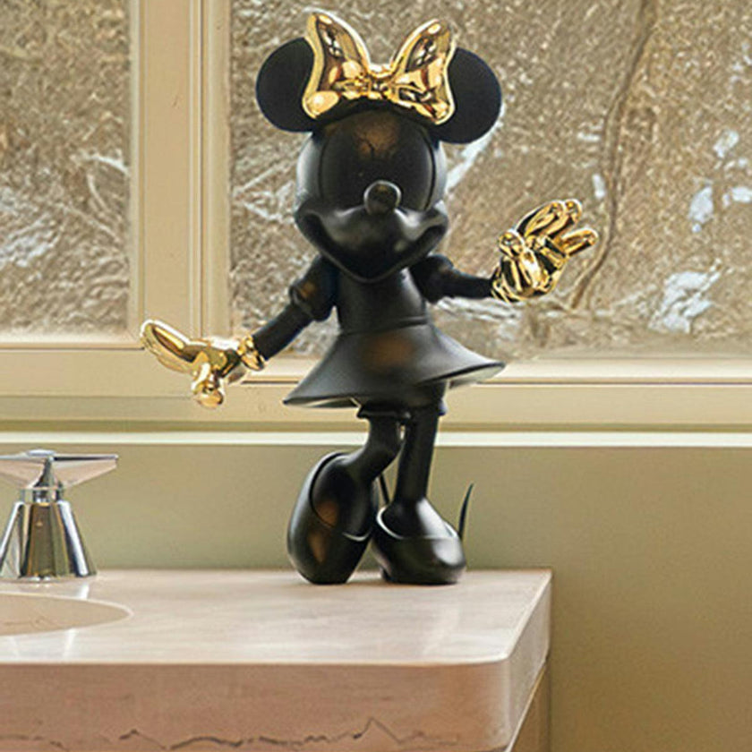 Minnie Mouse WELCOME Black & Gold 12in