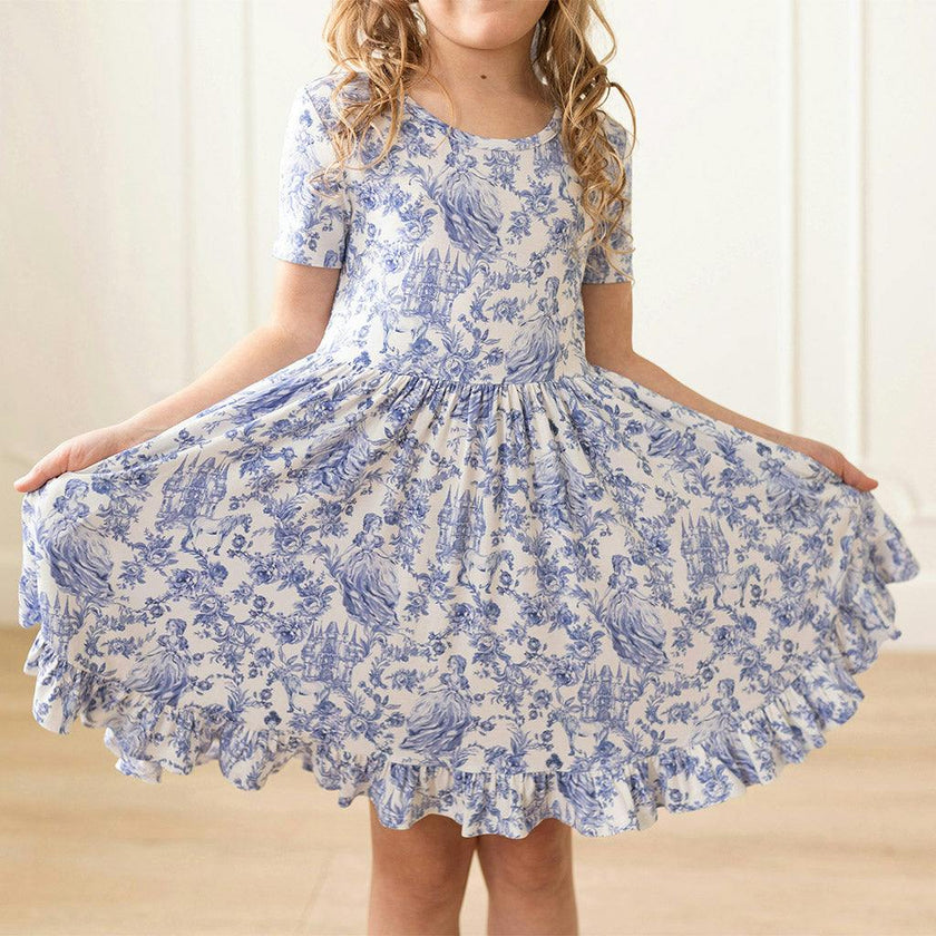 Briar Short Sleeve Ruffled Twirl Dress