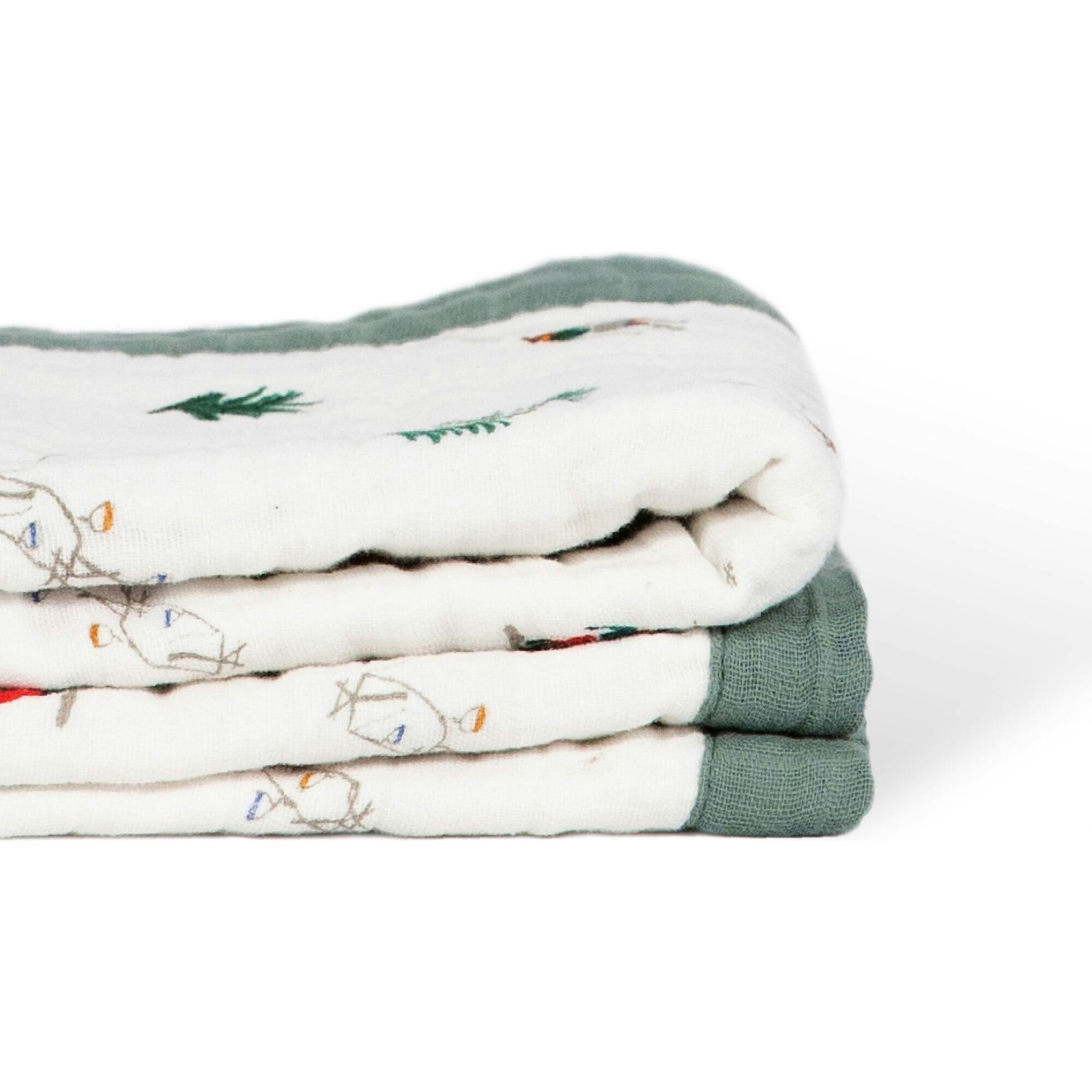 Cotton Muslin Baby Quilt - Powder Party