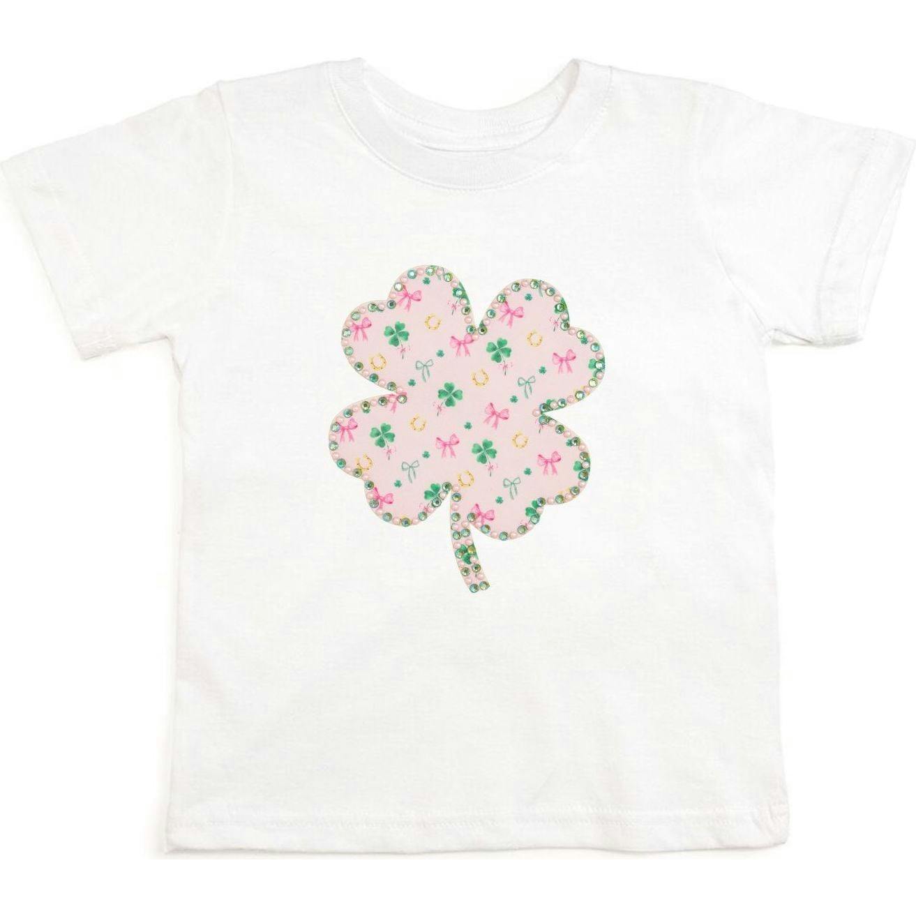 Ditsy Shamrock Patch St. Patrick's Day Short Sleeve T-Shirt