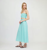 The Delphine Nap Skirt - Teal Poppy Half Drop