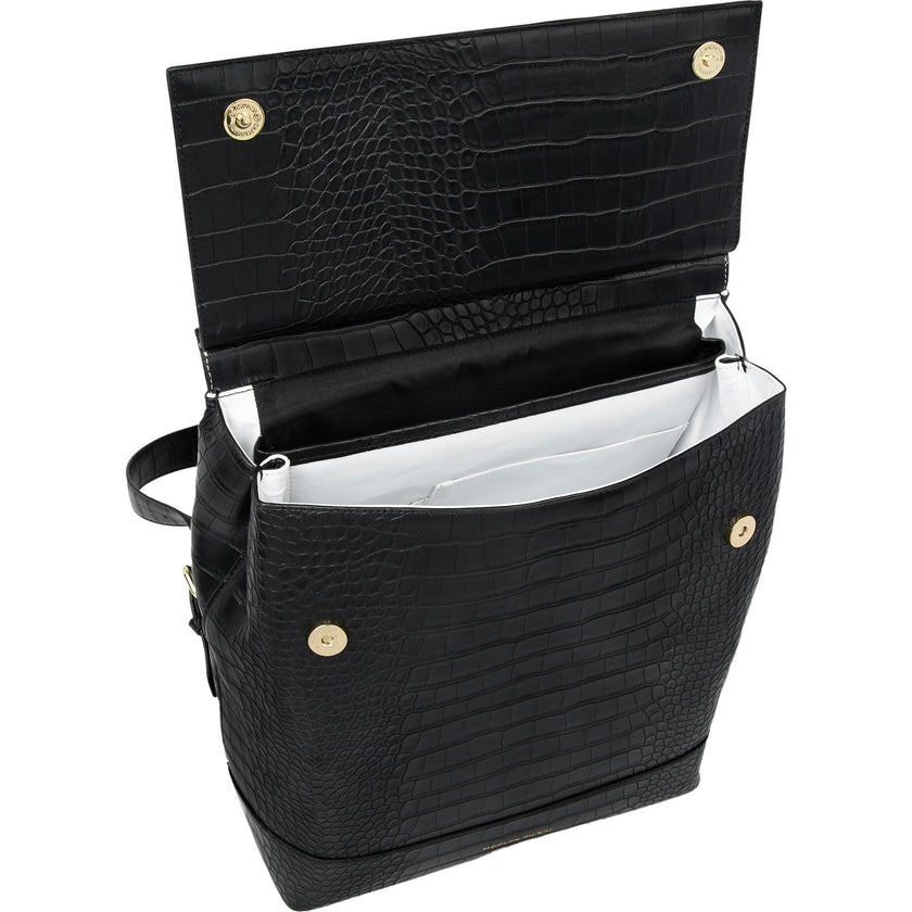 Women's Vegan Leather Padded Laptop Sleeve Backpack