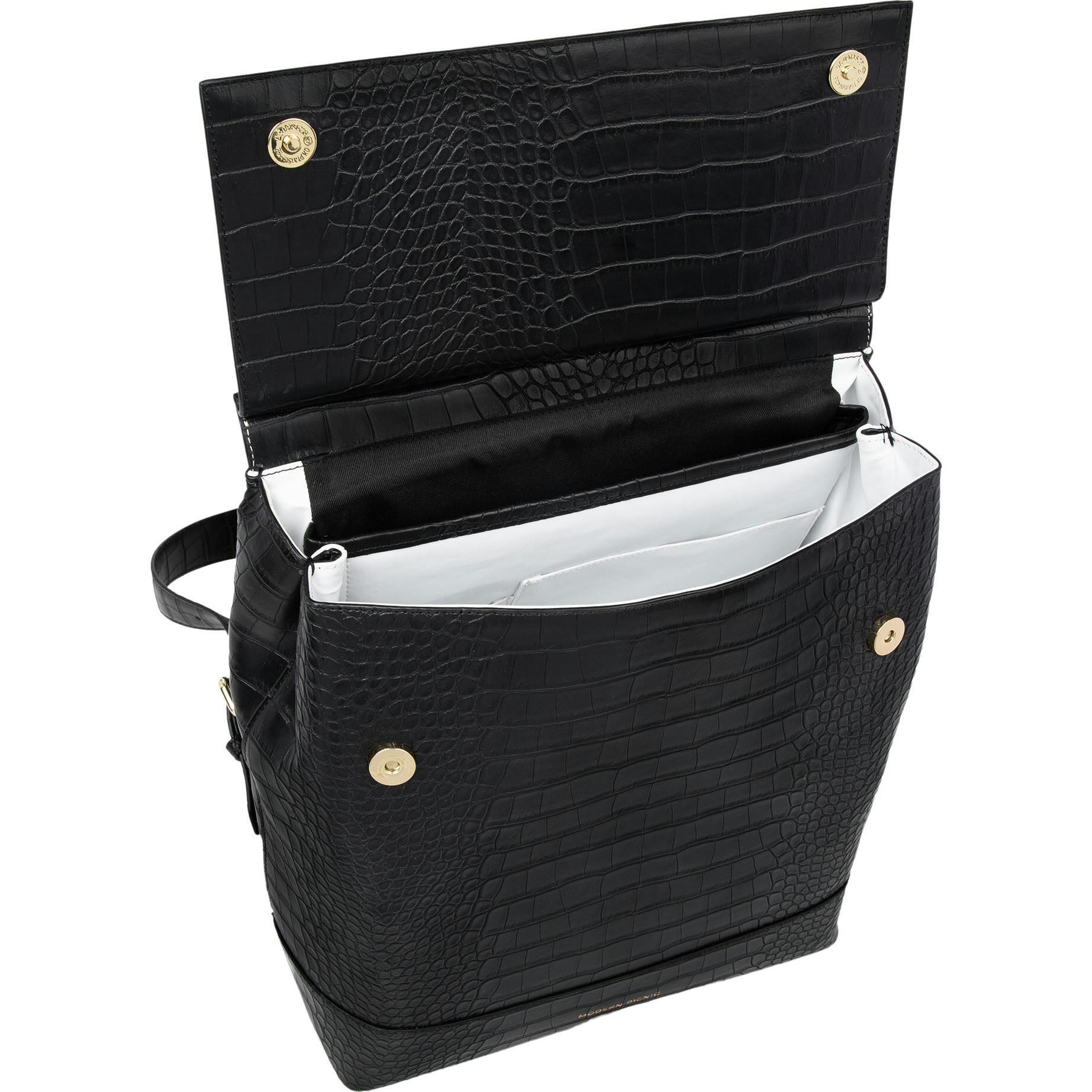 Women's Vegan Leather Padded Laptop Sleeve Backpack