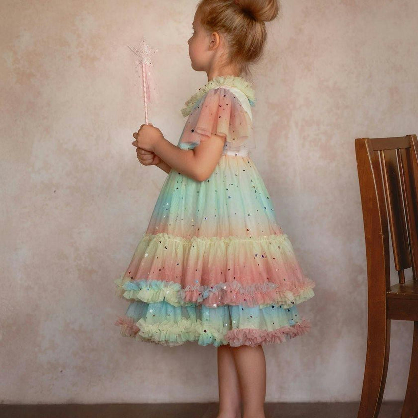 Pastel Stardust Layered Party Dress
