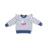Bubbly Sailboat - Ruffle Sweatshirt & Paperbag Short