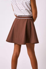 brown topspin skort
