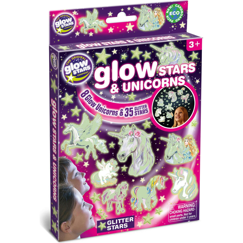 The Original Glowstars: Glowstars & Unicorns Self-Adhesive Pads for Décor