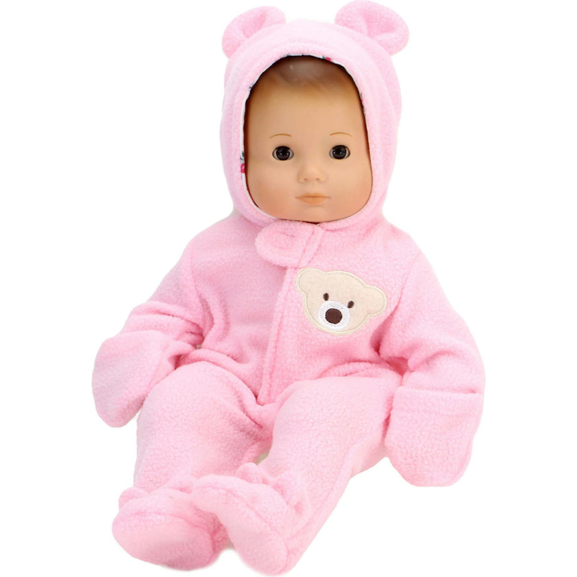 15" Doll Fleece Hooded Snowsuit