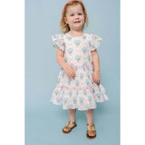 Hydrangeas with Bows Girls Twirl Dress