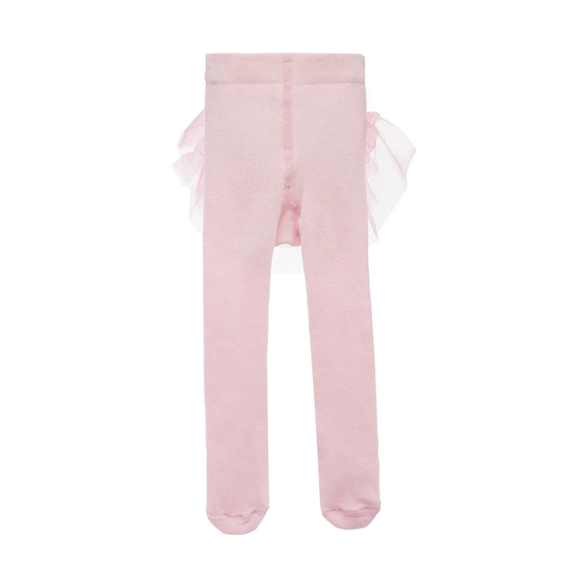 Pink Tulle Ruffle Tights