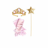 Golden Starlight Princess Crown & Wand Set - Pink & Gold