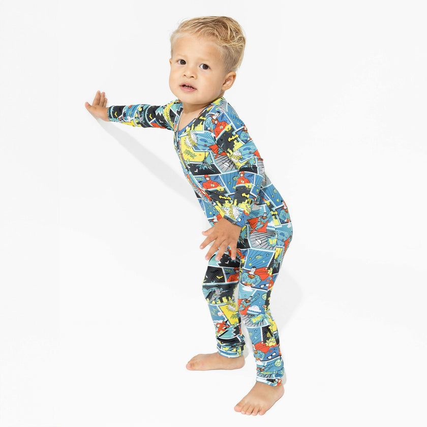 Justice League Heroes Bamboo Convertible Footie