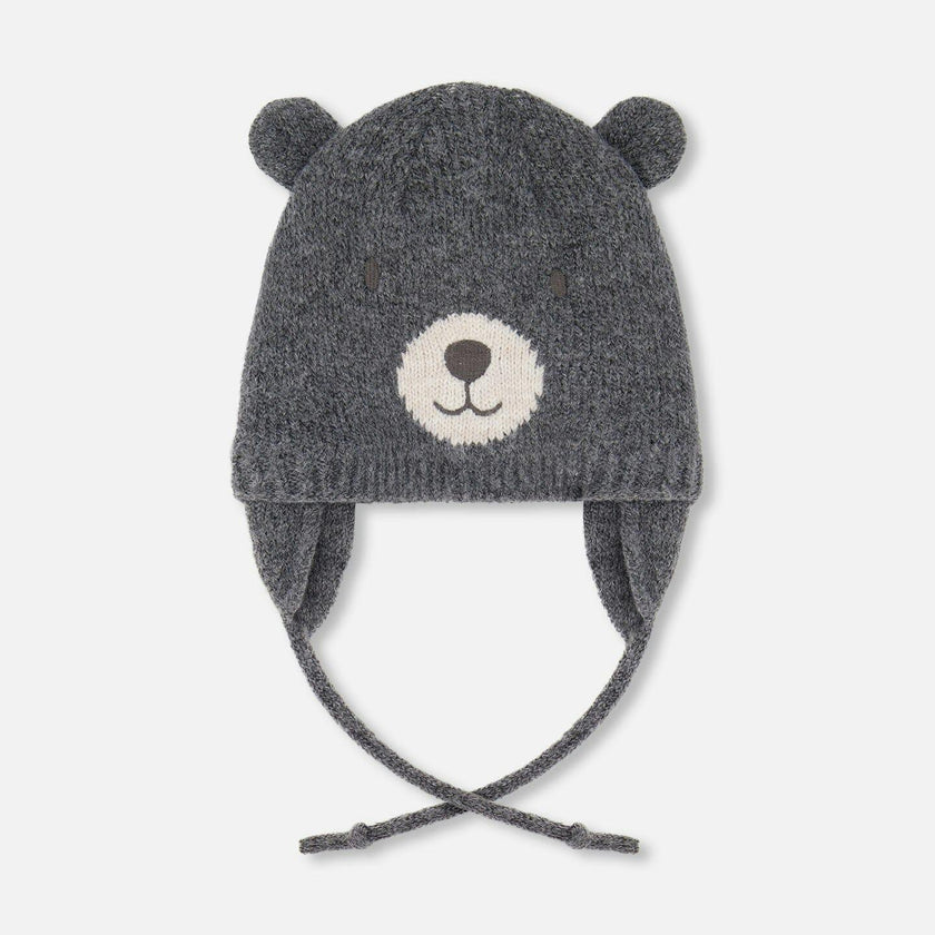 Lined Knit Hat with Ears