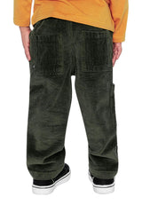 Stretch Corduroy Pants with Cargo Pocket Dark Grey