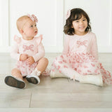 Candy Cane Confetti Christmas Long Sleeve Tutu Dress