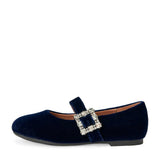 Amanda Velvet Wide Strap Square Buckle Mary Jane Shoes