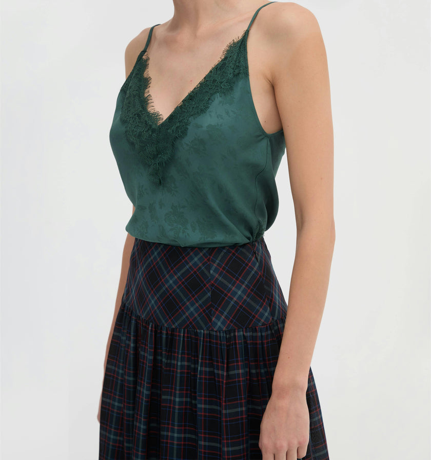 The Kate Midi Skirt - Jewel Tartan