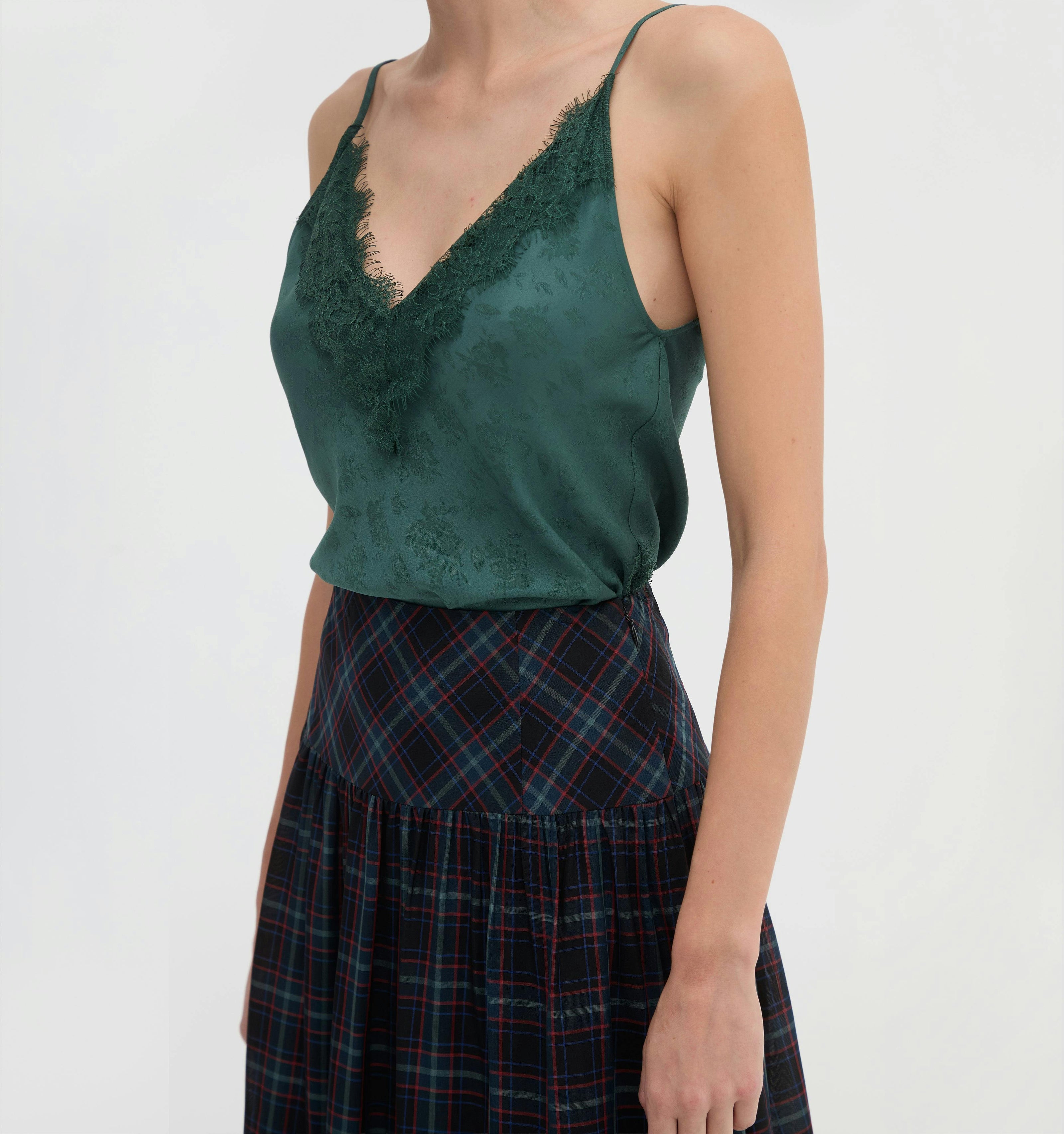 The Kate Midi Skirt - Jewel Tartan