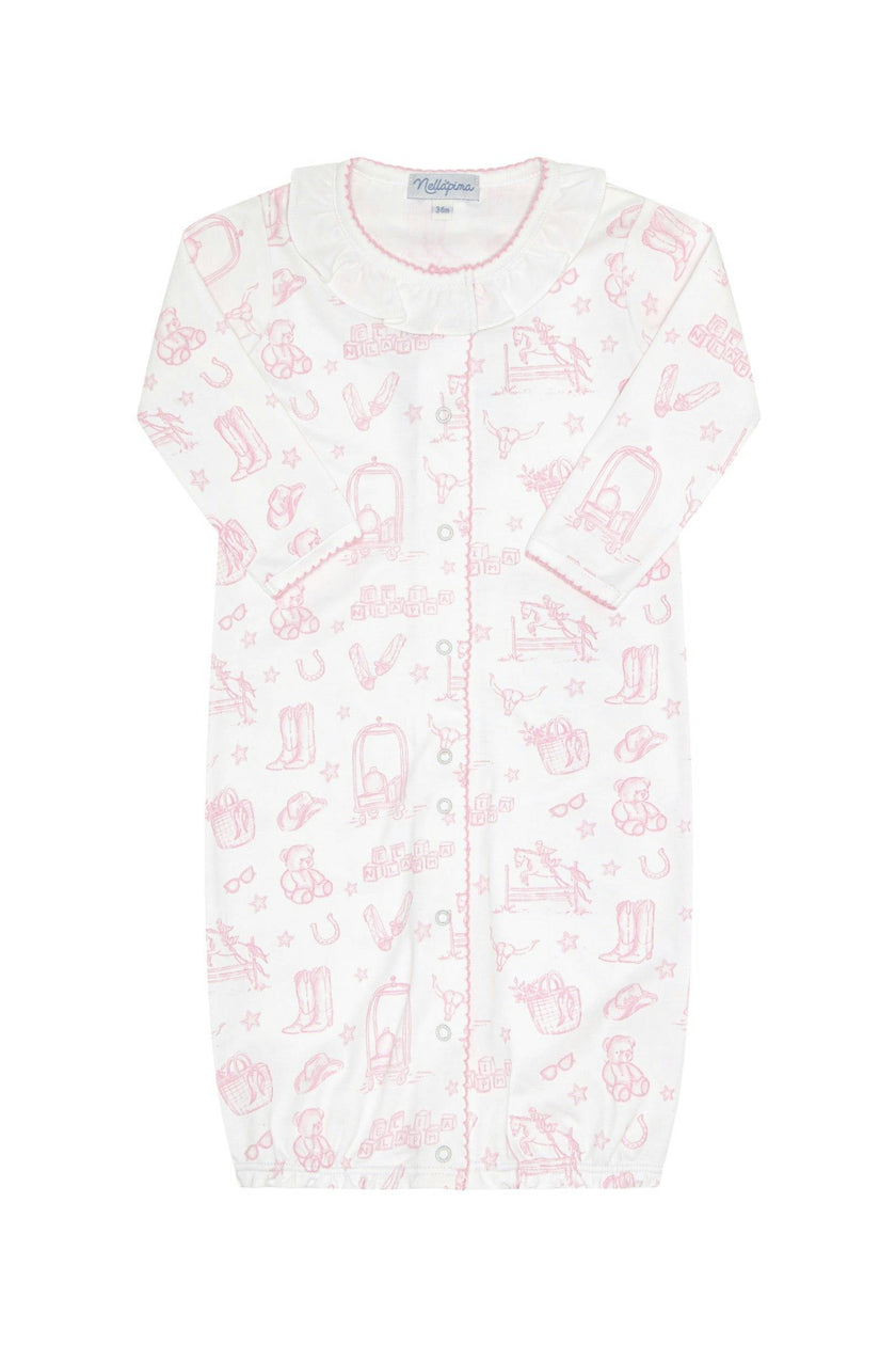 Pink Lone Star Toile Converter Gown