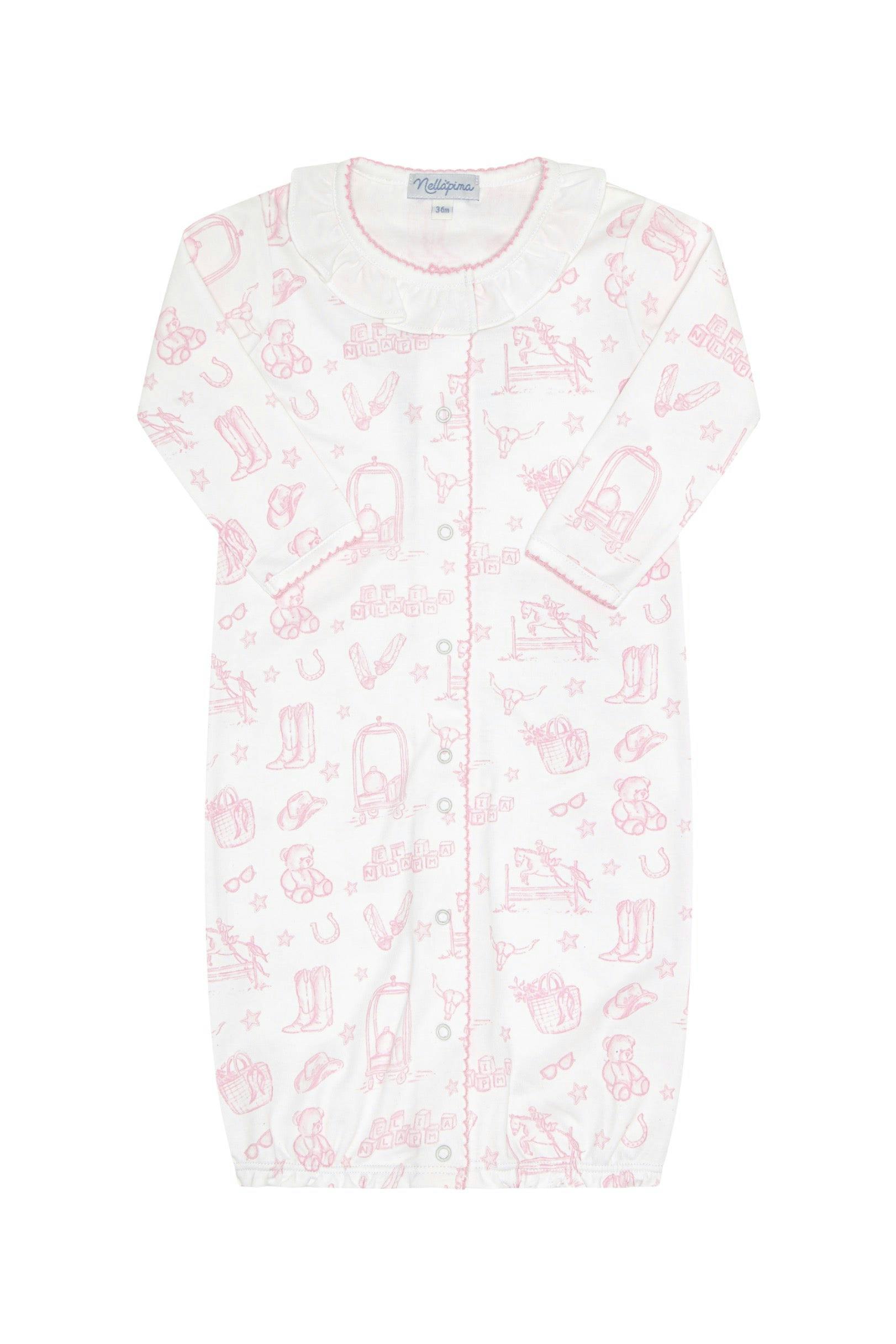 Pink Lone Star Toile Converter Gown