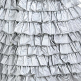 Silver Valeriane Tiered Ruffle Dress