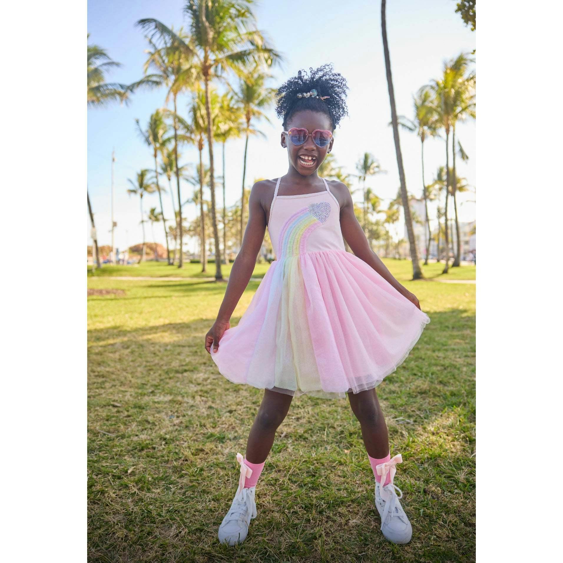Heart Rainbow Tulle Dress