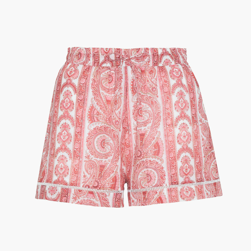The Audrey Short - Coral Corsica Paisley