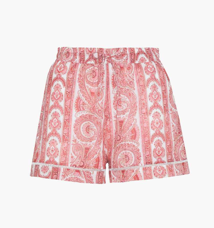 The Audrey Short - Coral Corsica Paisley