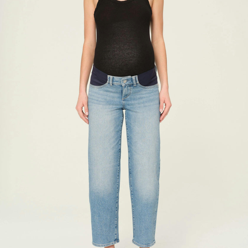 Thea Boyfriend Maternity Relaxed Tapered Jeans | Ravello